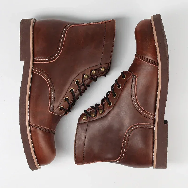 Craft Tools - Winter Vintage Tooling Men Motorcycle Boots