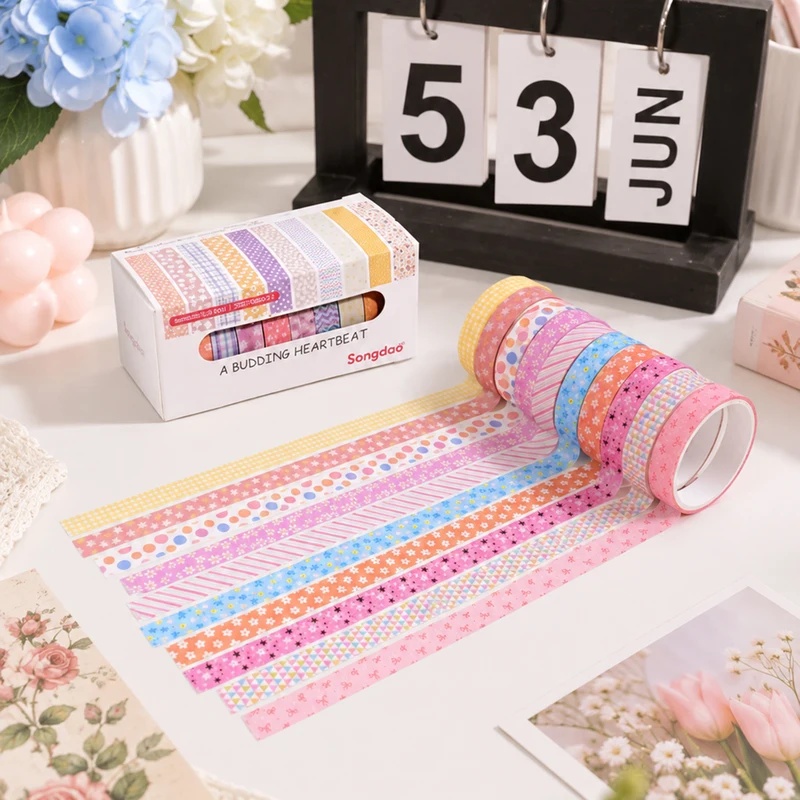 10 Rolls Floral Pastel Washi T - огляд і ціна Scrapbooking